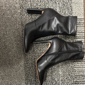 Aldo Sleek Black Heeled Boots